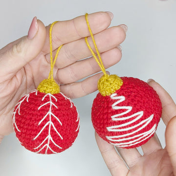 Crochet Christmas Baubles, Easy Crochet Ornament Pattern