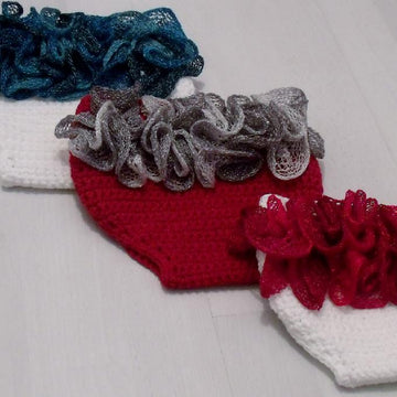 Baby Wrap with Ruffle Yarn Frill