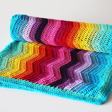 Rainbow Ripple Baby Blanket