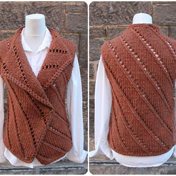 Bronze wrap/sleeveless jacket