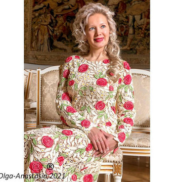 Rose wedding dress