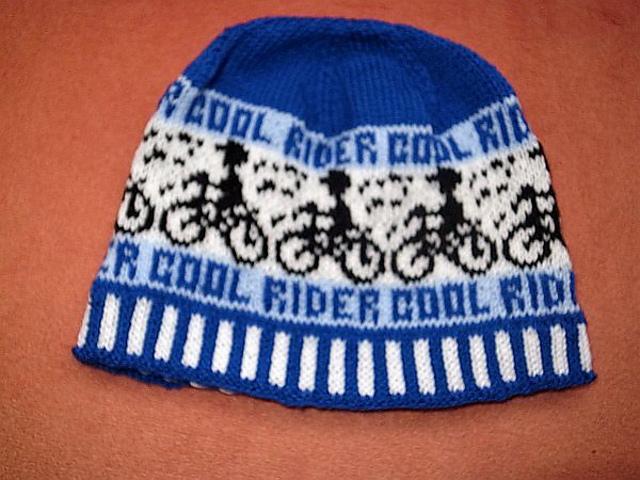 Boy bike rider beanie