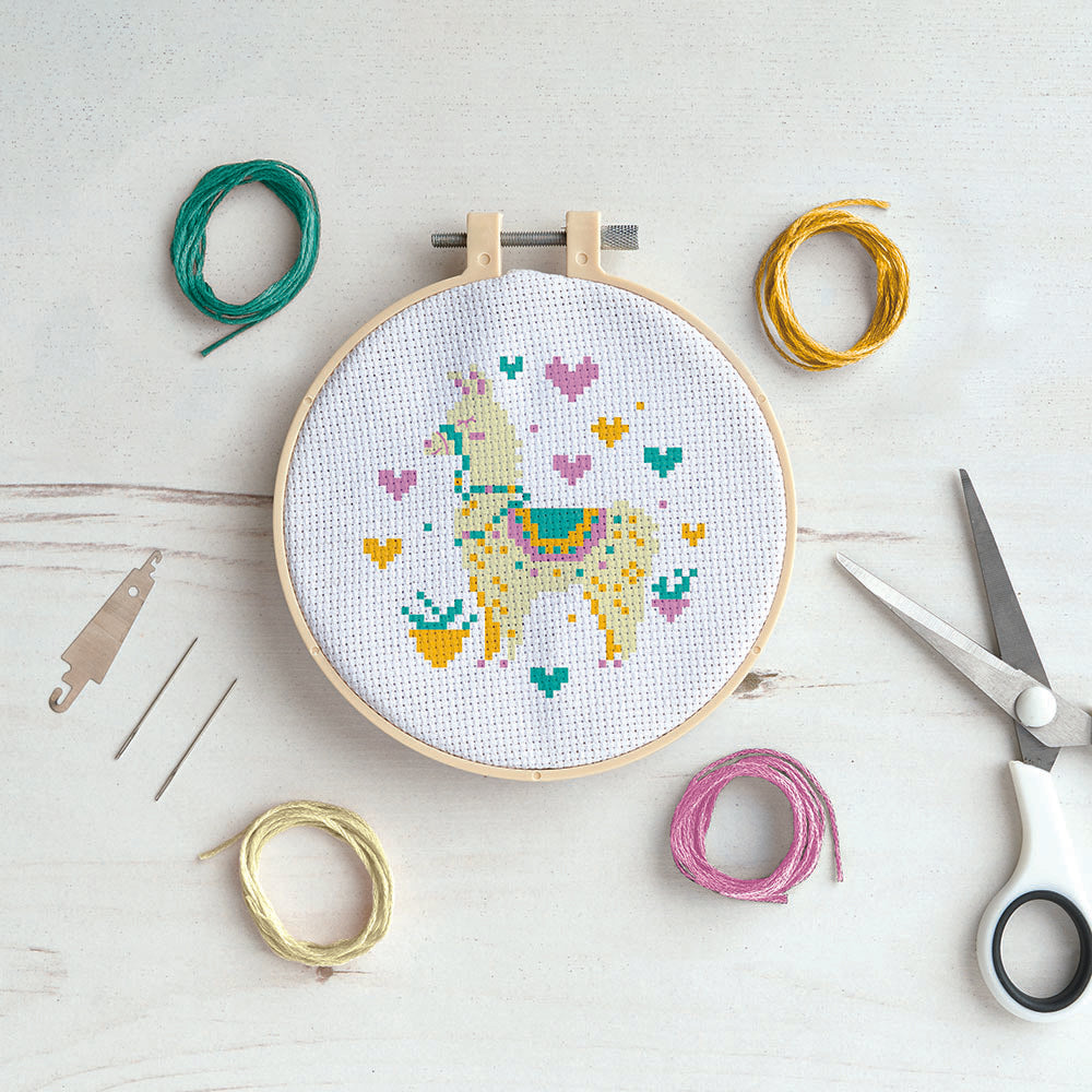 Simply Make Llama Cross Stitch Kit