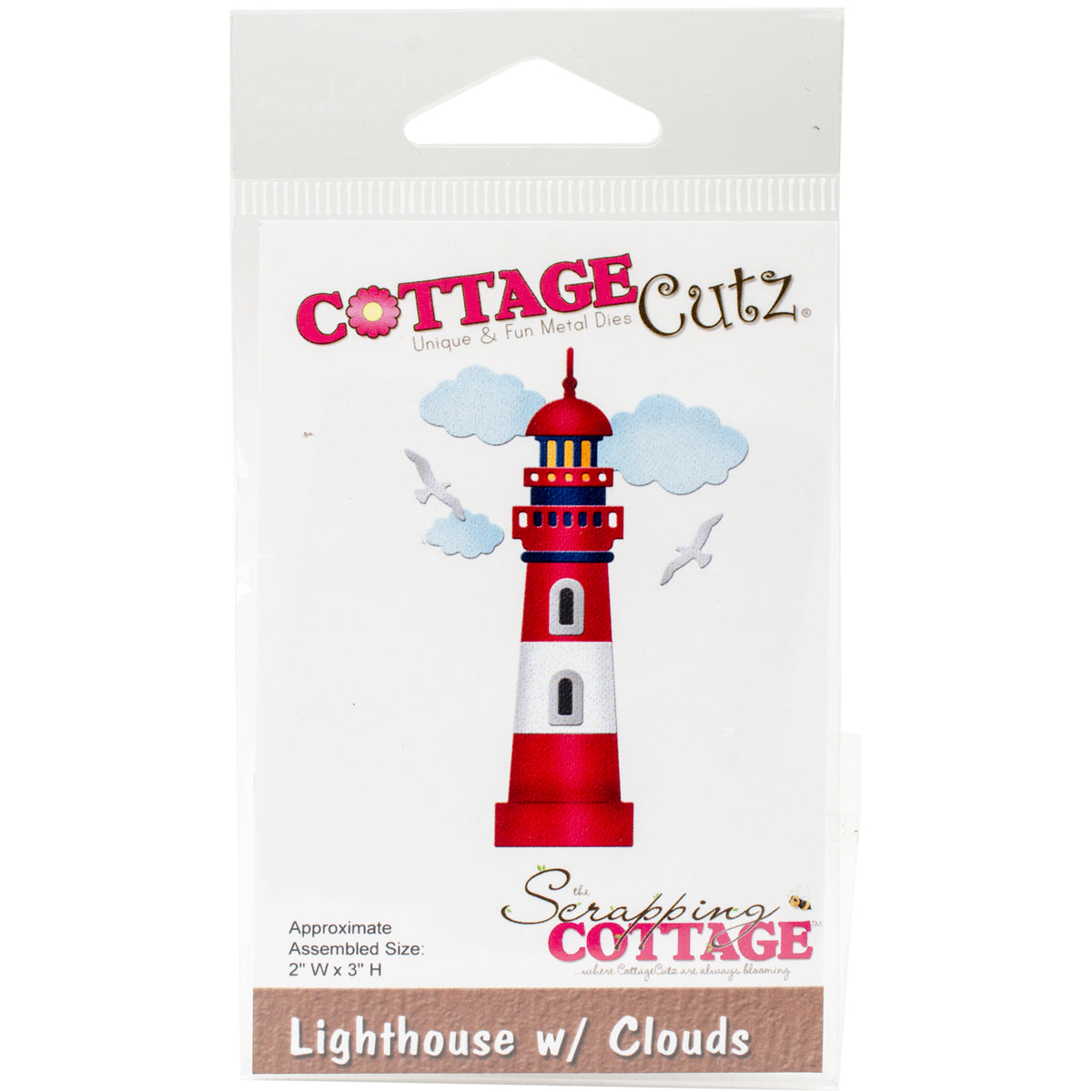CottageCutz Dies - Lighthouse W/Clouds 2"X3"