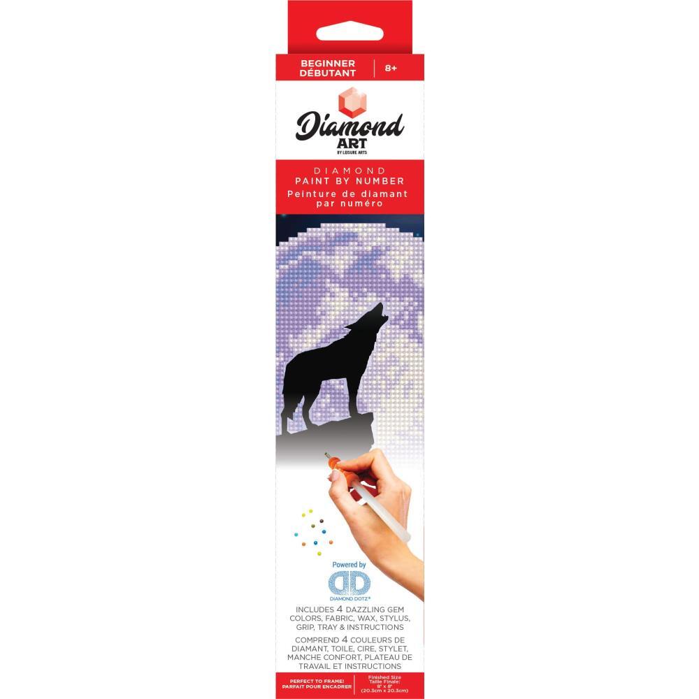 Leisure Arts Wolf Moon Diamond Painting Kit