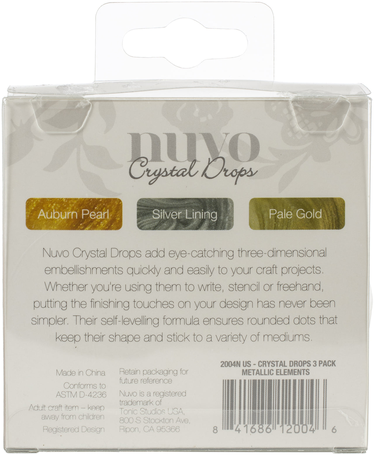 Tonic Studios Nuvo Crystal Drops 3/Pkg - Metallic Elements