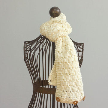 Knit Buttoned Cowl Scarf