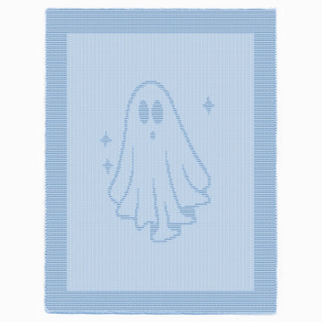 Halloween Ghost blanket Knitting Pattern, Knit-Purl only