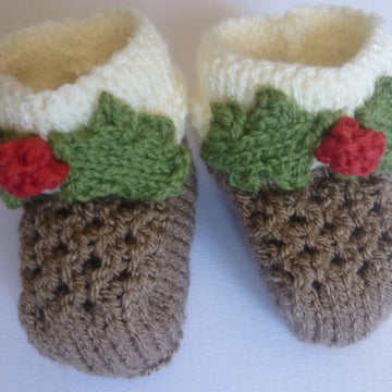 Christmas Pudding Booties