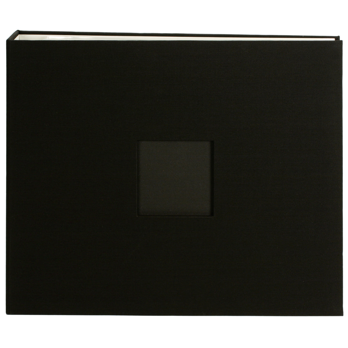 American Crafts D-Ring Cloth Album W/Window 12"X12" - Black