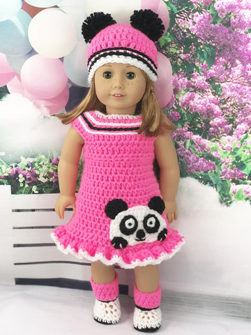 18" Doll Pink Panda Outfit