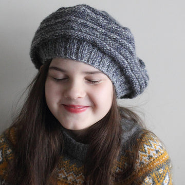 Ava Beret for Aran yarn