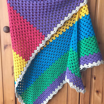 Colour Block Granny Scarf