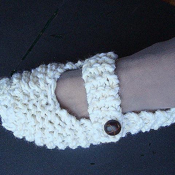341, QUICK KNIT MARY JANE SLIPPERS