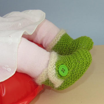 Baby Short Fur Trim Booties