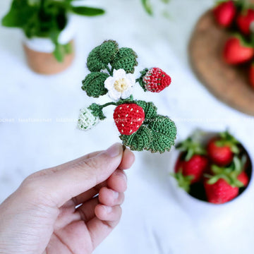 Strawberry twig brooch