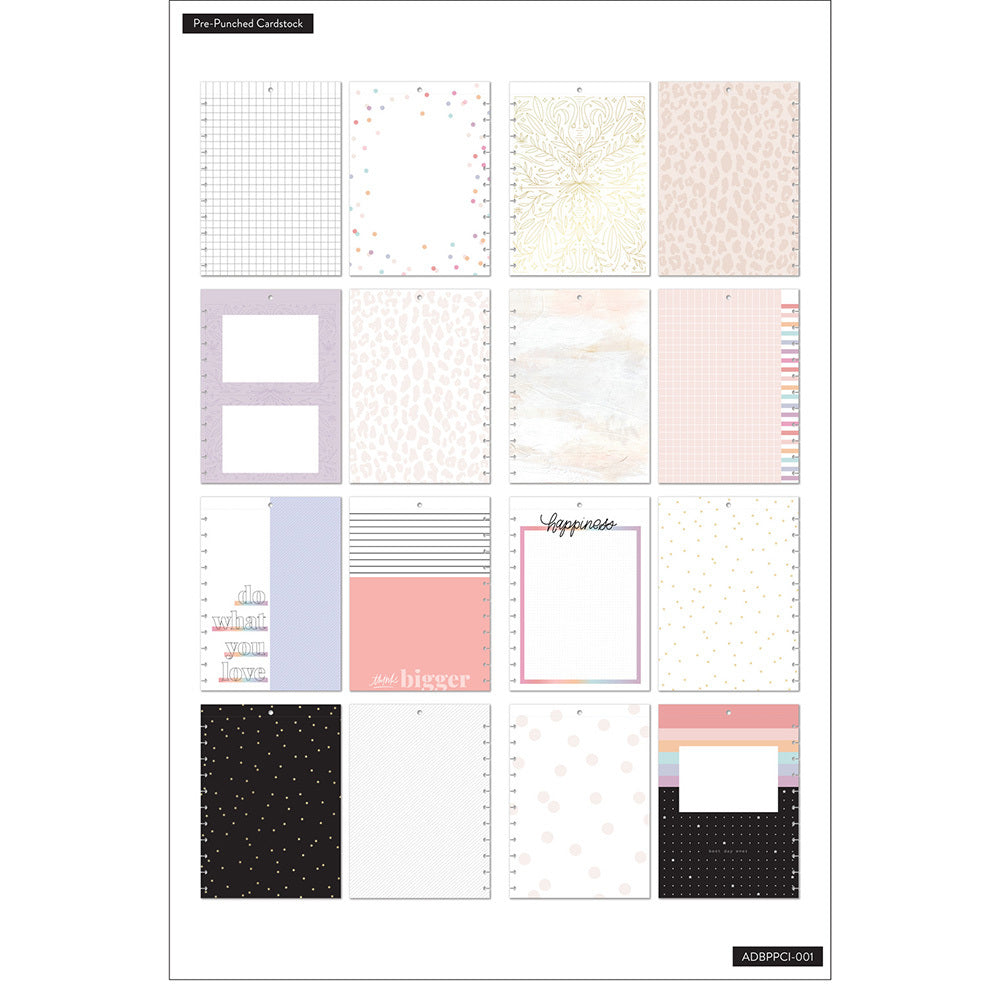Me & My Big Ideas Happy Memory Keeping Muted Colors Big Pre-Punched Cardstock Photo Pages