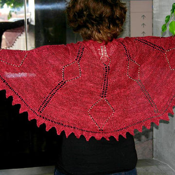 Diamond sunburst shawl
