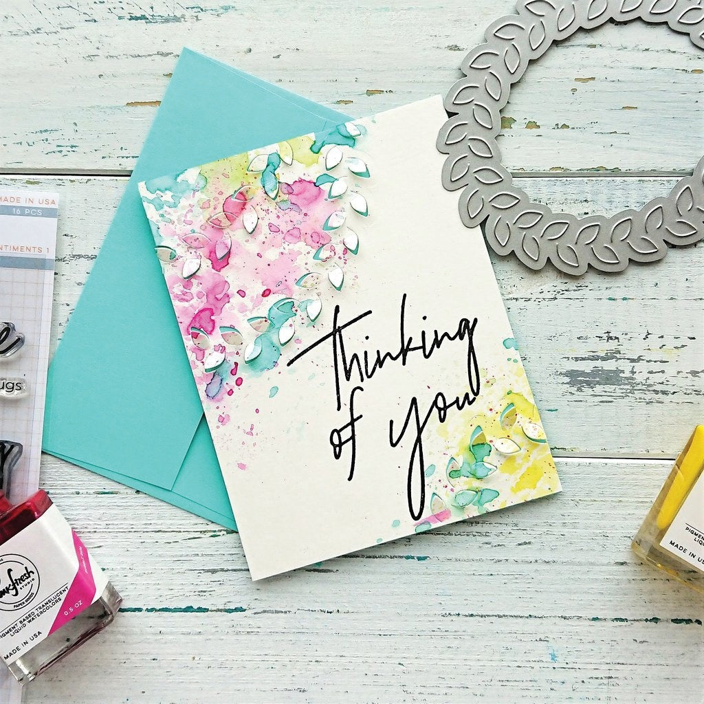 Pinkfresh Studio Clear Stamp Set 6"X8" - Scripted Bold Sentiments 1