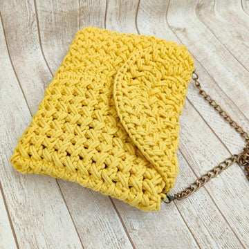 Pleated Herringbone Crossbody Bag | No-Sew One-Piece Purse