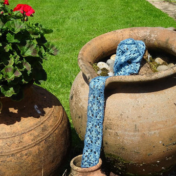 July crochet scarf (continuous grannies)