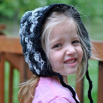 Diagonal Spike Stitch Pixie Bonnet