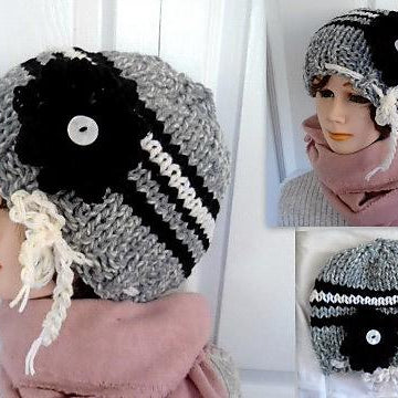 884, Gray Striped Hat