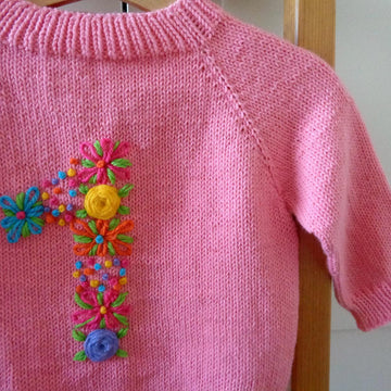 Floral Numbers Baby Cardigan