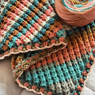 C2C Waffled Shell Stitch Blanket