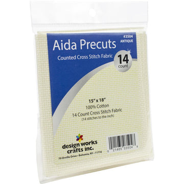 Design Works Gold Quality Aida 14 Count W3504 - Antique White - 15"X18"