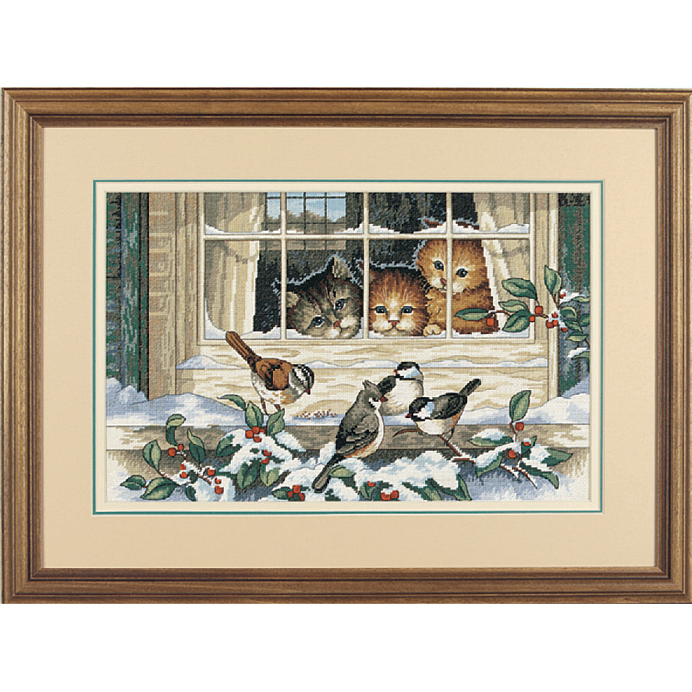 Dimensions Three Bird Watchers Cross Stitch Kit - 36cm x 23cm