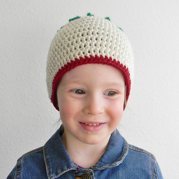 Poinsettia crochet hat