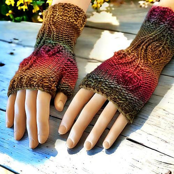 Autumn Leaf Half Gloves