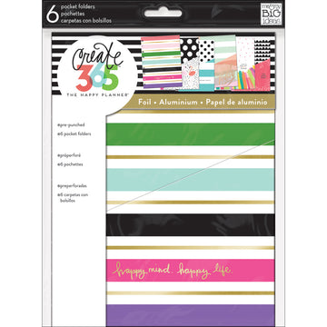 Happy Planner Medium Planner Folders 6/Pkg - Stay Happy