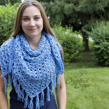 Broomstick Lace Triangle Shawl