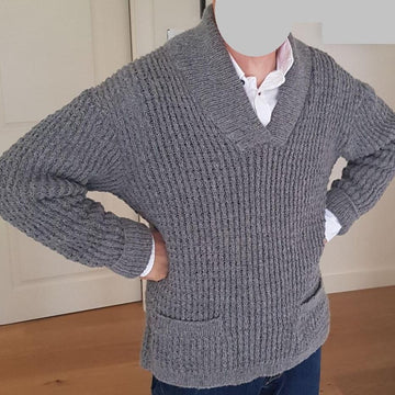 1960s Mens Vintage Twisted Rib Sweater