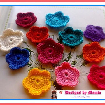 Crochet 5 Petal Flower Pattern For Beginners