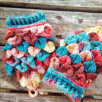 Mermaid Short Fingerless Gloves/Mitts