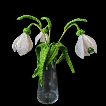 Crochet Snow Drop flowers