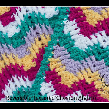 Reversible Textured Chevron Afghan