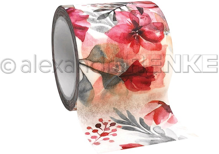 Alexandra Renke Washi Tape 40mmX10m - Amaryllis, Christmas Floral