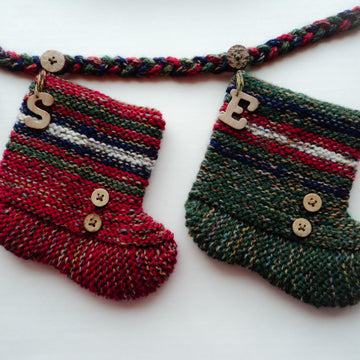 Rustic Xmas Stocking Garland and matching tree Skirt