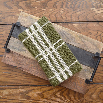 Simple 2 Color Plaid Scarf Cowl