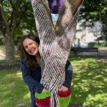Furry Pocket Brioche Scarf