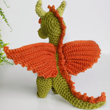 Gustav the Dragon crochet pattern, amigurumi dragon pattern