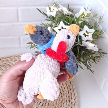 Crochet PATTERN Goose keychain, Duck Amigurumi, Crochet goose pattern, crochet duck, Mini Goose Animal