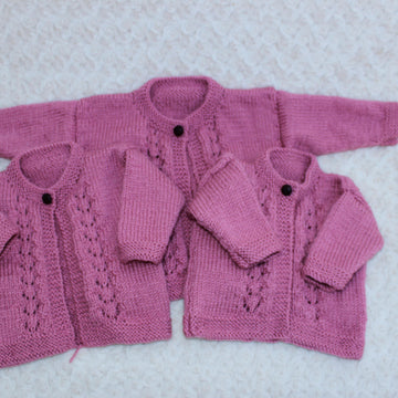 Knitting Pattern Childs Cardigan 3 Sizes UK & USA Terms #452