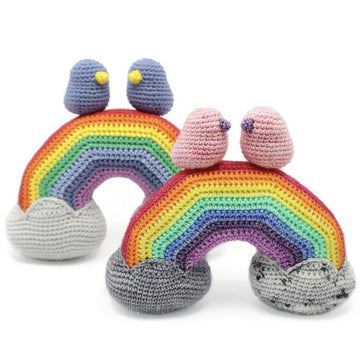 Rainbow and Lovebirds Amigurumi