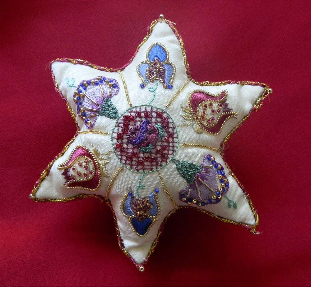 Rajmahal Elizabethan Star Printed Embroidery Kit - 14 x 14cm