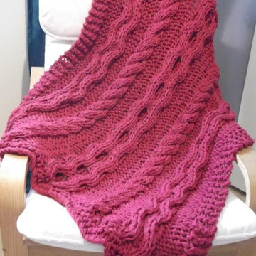 Eternal chunky cable blanket / throw